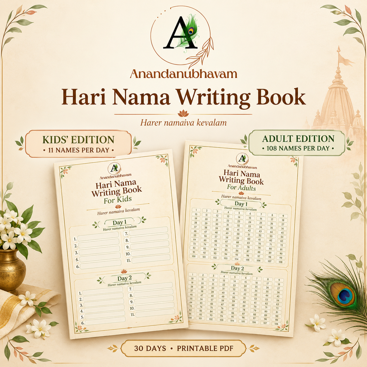 Harinama writing book